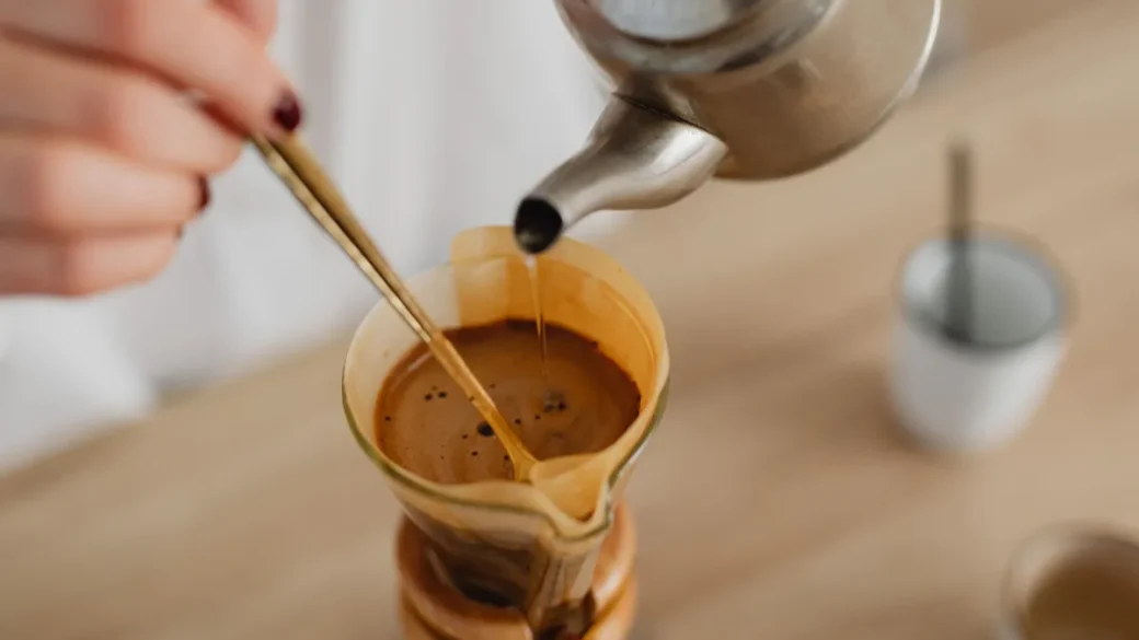 Finely ground espresso dosed into a portafilter basket