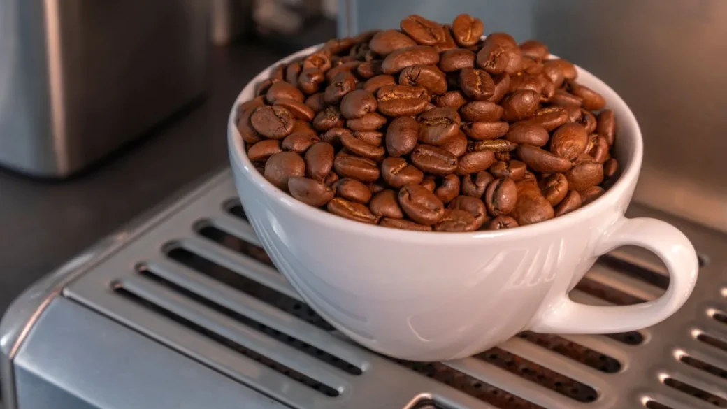 PID display reading brew temperature on an espresso machine
